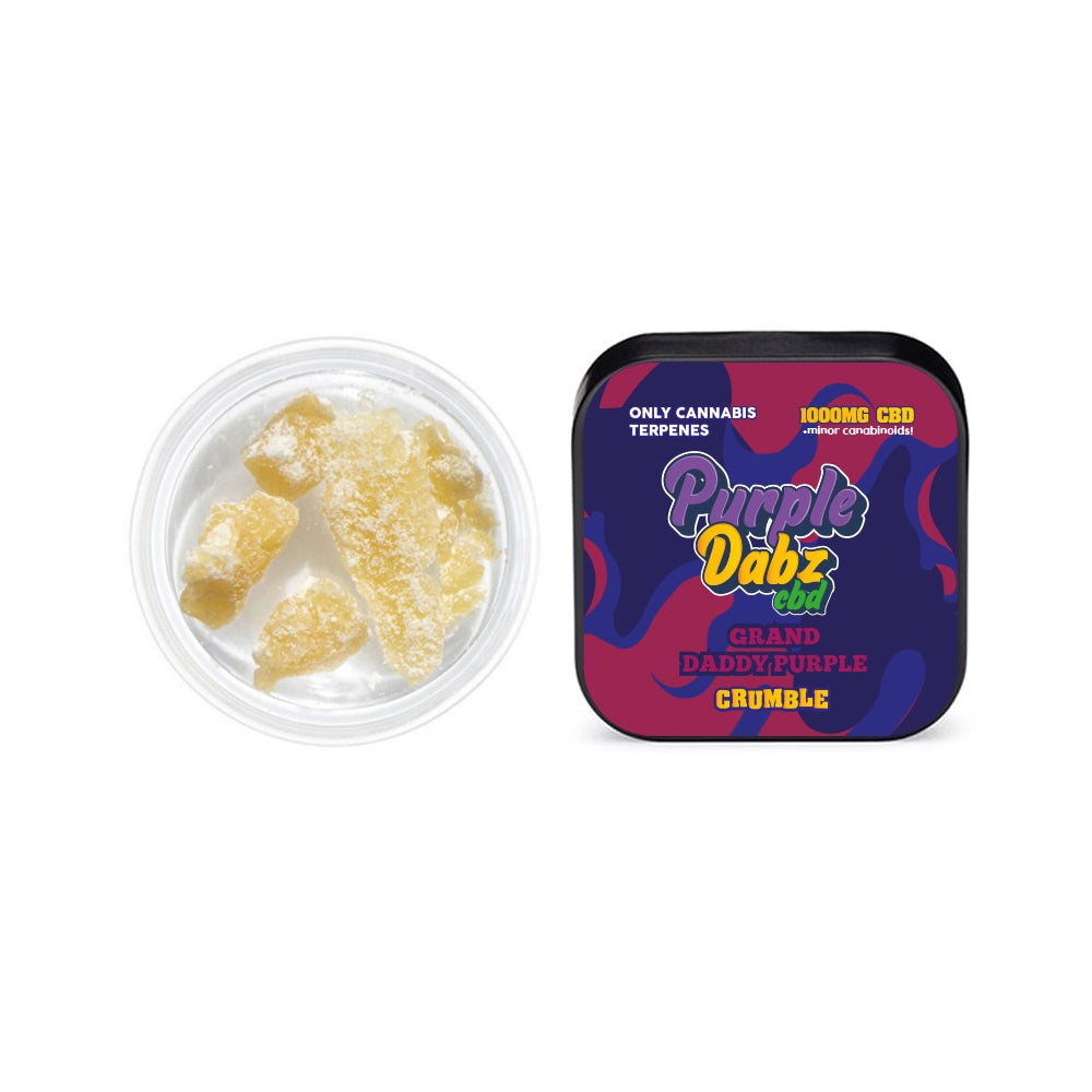 Purple Dabz by Purple Dank 1000mg CBD Crumble – Grand Daddy Purple (BUY 1 GET 1 FREE)