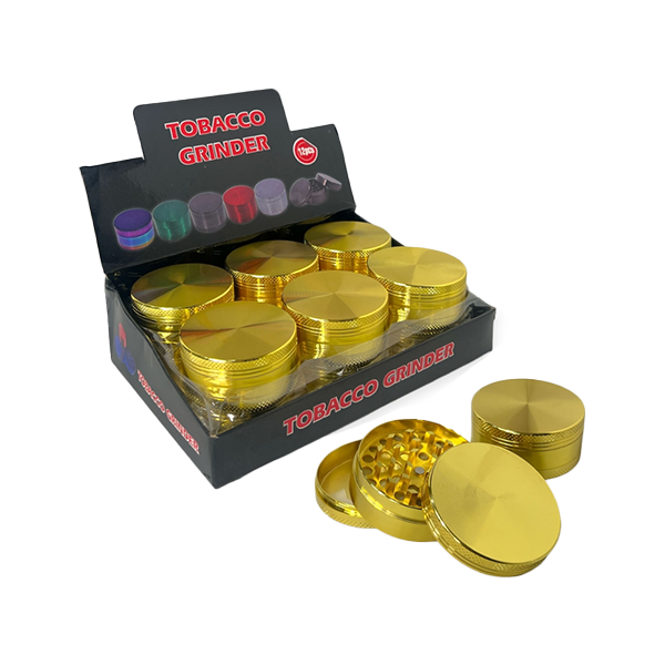 3 Parts Silver Metal Tobacco Grinder – PH6908-Gold