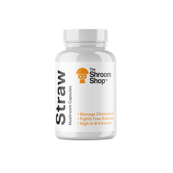 The Shroom Shop Straw Mushroom 45000mg Capsules – 90 Caps