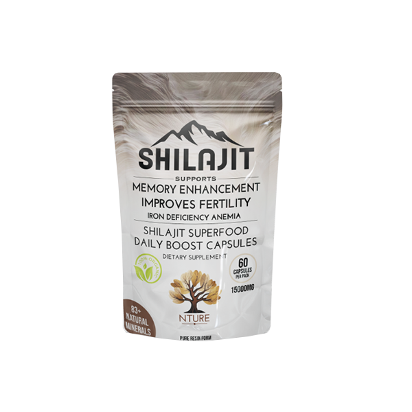 NTURE 15000mg Shilajit Capsules – 60 Caps