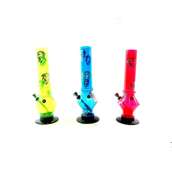 6 x Small Bob Marley Printed Acrylic Bong – FMP Bob